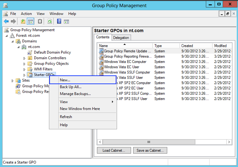 What Are Incoming Starter GPOs in Server 2012? (Group Policy Objects)